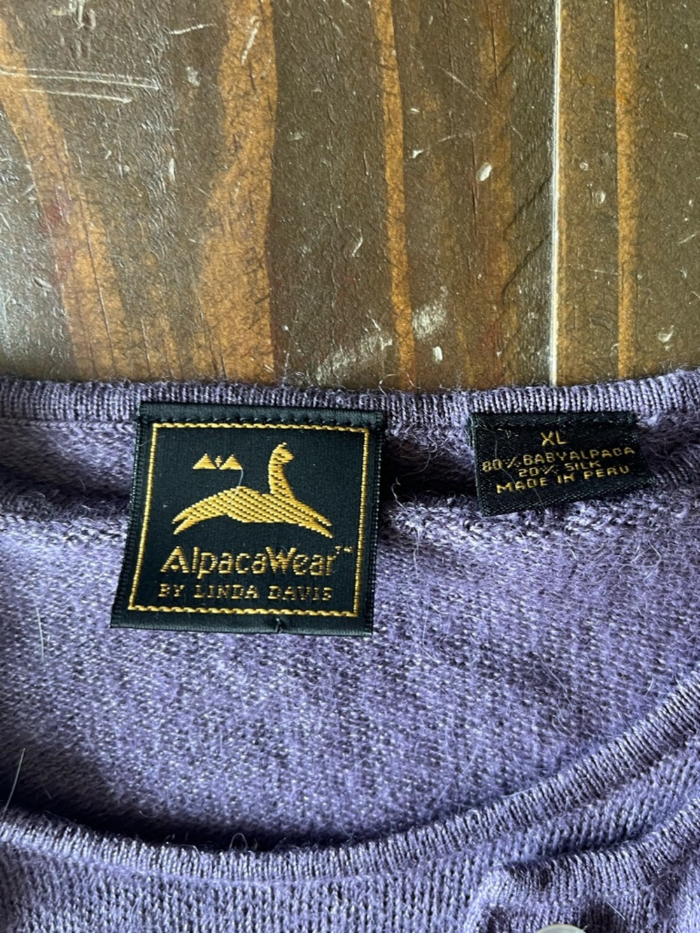 Lavender Alpaca Wear By Linda Davis Cardigan And Top Set XL Baby Alpaca And Silk - Picture 3 of 11